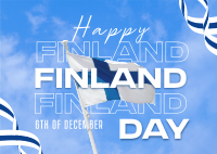 Simple Finland Indepence Day Postcard Image Preview