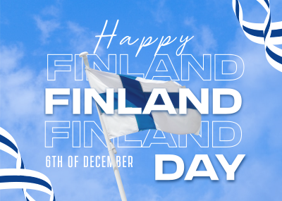 Simple Finland Indepence Day Postcard Image Preview