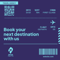 Plane Ticket Instagram Post Design