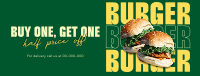 Double Burger Promo Facebook cover Image Preview