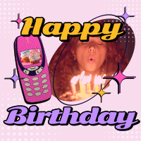 Retro Birthday Greeting Instagram post Image Preview