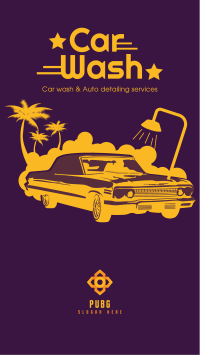 Vintage Carwash Facebook Story Design