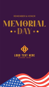 In Honor of Memorial Day Facebook Story Design