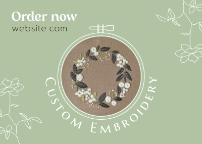 Custom Made Embroidery Postcard Image Preview