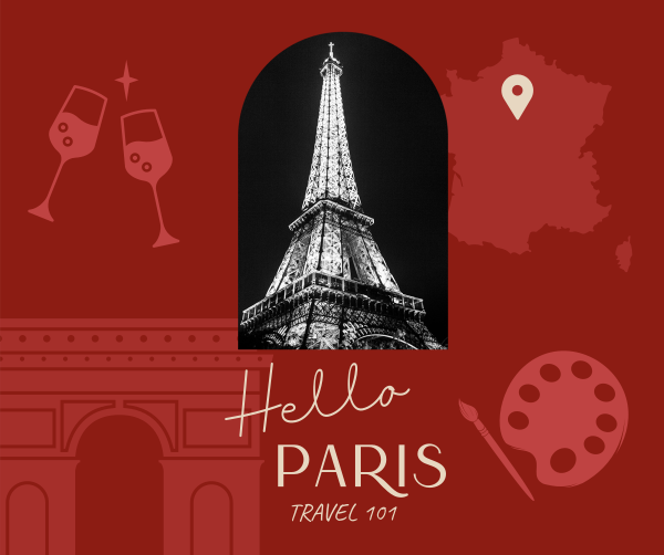 Paris Holiday Travel  Facebook Post Design Image Preview