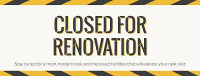 Under Renovation Construction Facebook cover Image Preview