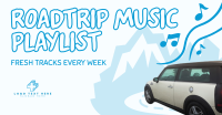 Roadtrip Music Playlist Facebook Ad Design