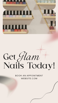 Salon Glam Nails Facebook Story Design