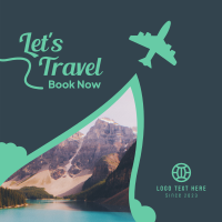 Travel Plane Trail Instagram Post Design