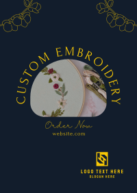 Embroidery Order Flyer Design
