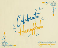 Hanukkah Holiday Facebook Post Design