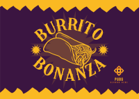 Burrito Bonanza Postcard Image Preview