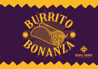 Burrito Bonanza Postcard Image Preview