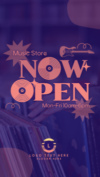 Vinyl Store Now Open Instagram Story Design