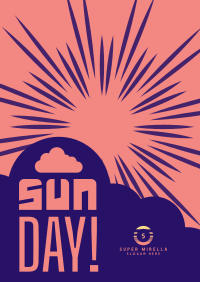 Sunday Sun Day Poster Design