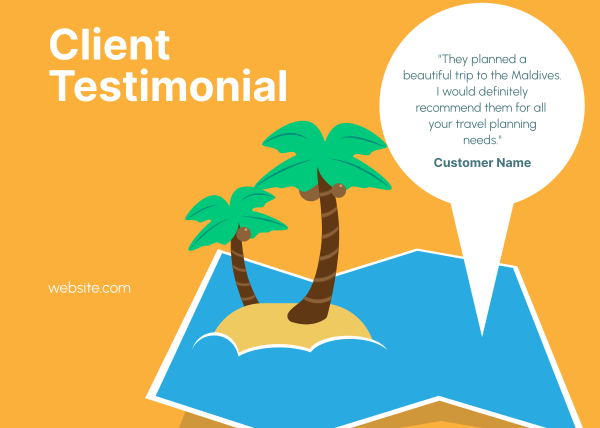 Travel Testimonial Postcard Design Image Preview