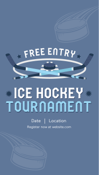 Ice Hockey Tournament Facebook Story Design