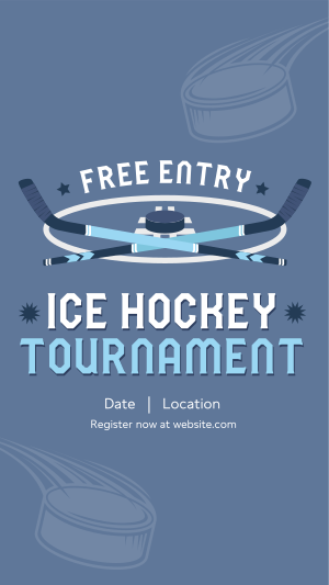 Ice Hockey Tournament Facebook story Image Preview