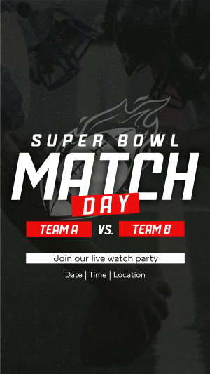 Superbowl Match Day Instagram story Image Preview