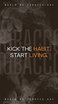 No Tobacco Day Typography Facebook story Image Preview