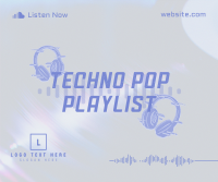 Techno Pop Music Facebook Post Preview