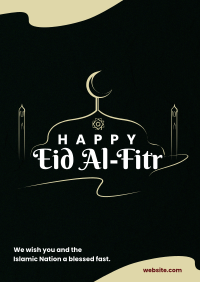 Eid Al-Fitr Strokes Flyer Image Preview
