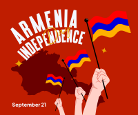 Celebrate Armenia Independence Facebook Post Design