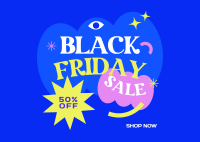 Abstract Black Friday Postcard Image Preview