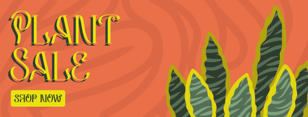 Quirky Plant Sale Facebook Cover Design Image Preview