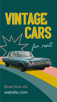 Vintage Car Rental Facebook Story Image Preview