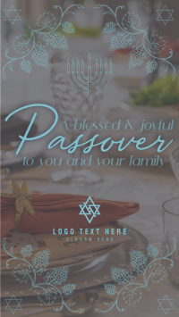 Rustic Passover Greeting TikTok video Image Preview