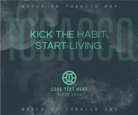 No Tobacco Day Typography Facebook Post Design