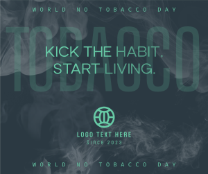 No Tobacco Day Typography Facebook post Image Preview