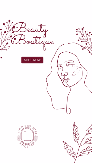 Women Beauty Boutique Instagram story