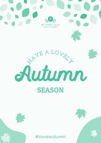 Autumn Leaf Mosaic Poster Design