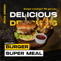 Special Burger Meal Instagram Post Design