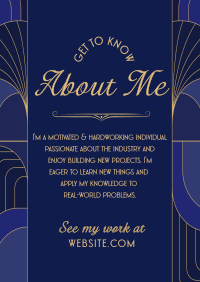 Classic Profile Deco Poster Preview