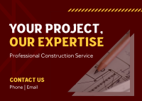 Construction Experts Postcard Design