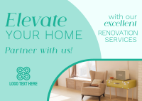 Renovation Elevate Your Space Postcard Image Preview