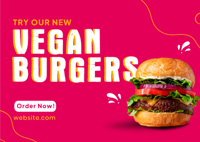 Vegan Burger Buns  Postcard Image Preview