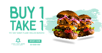 Flame Grilled Burgers Facebook ad Image Preview