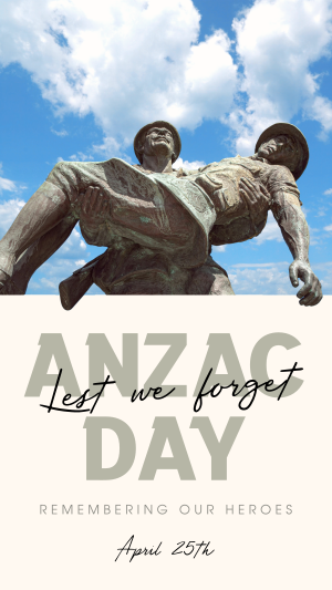 Anzac Day Soldiers Facebook story Image Preview