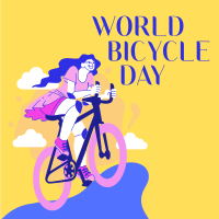 Lets Ride this World Bicycle Day Linkedin Post Image Preview