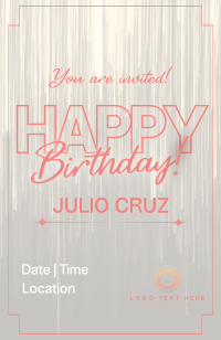 Sophisticated Birthday Greeting Invitation Preview