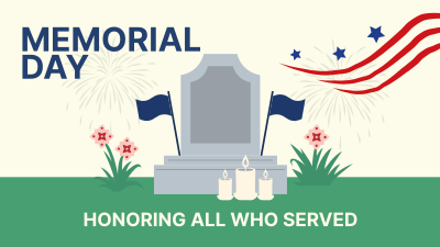 Memorial Day Tombstone Facebook event cover Image Preview