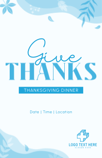Thanksgiving Falling Leaves Invitation Preview