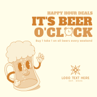It's Beer Time Instagram Post Design