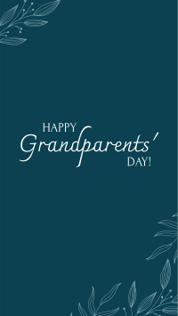 Happy Grandparents' Day Floral Instagram story Image Preview