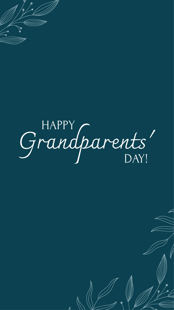 Happy Grandparents' Day Floral Instagram Story Design Image Preview