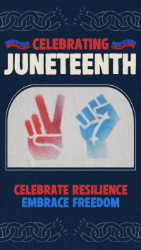 Rustic Juneteenth Greeting Facebook story Image Preview